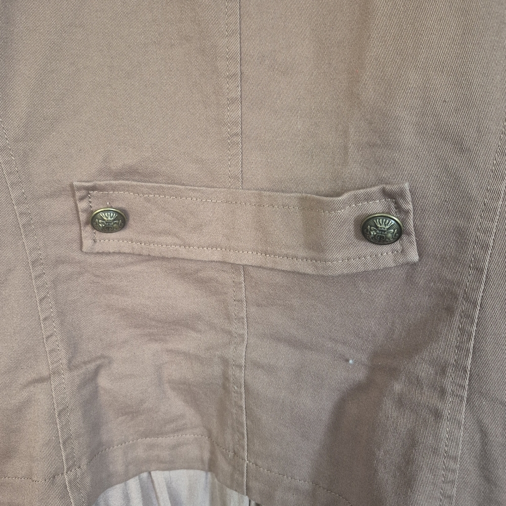 Torrid Twill Stretch Military Open Front Peplum Jacket Size 2XL - Picture 8 of 13